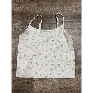 American Eagle Dainty Yellow Flower Tank Top Small